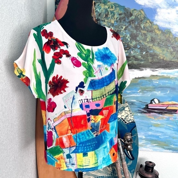 ⭐️Sweet Miss, Vibrant, Soft,Pull-On, Top… No Buttons,Zippers of Clasps, Size S - Picture 1 of 11